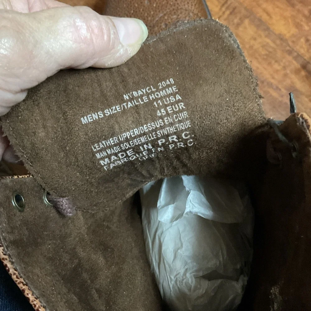 Marc NY by Andrew Marc Baycliff brown leather wingtip chukka boots 11 NWT